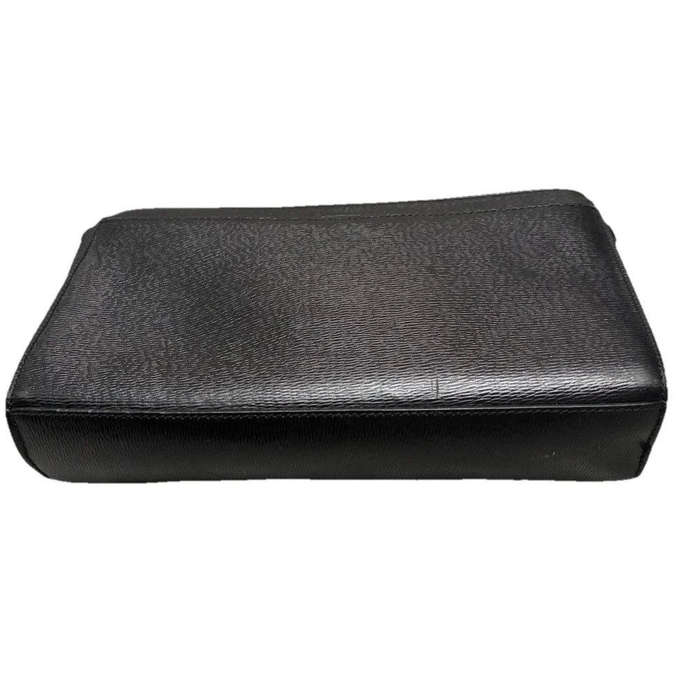 Vtg S.T. Dupont Paris Pouch Men's Black Textured Leather Carry All Bag *no strap